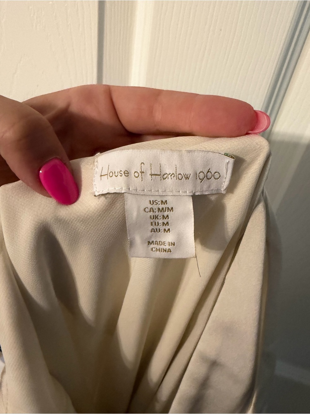 House of Harlow 1960 Cream V-Neck Maxi Dress - Picture 3 of 3